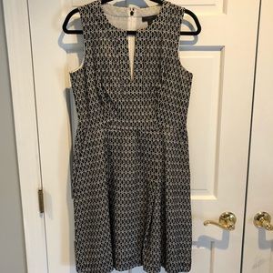 J Crew black and white eyelet dress